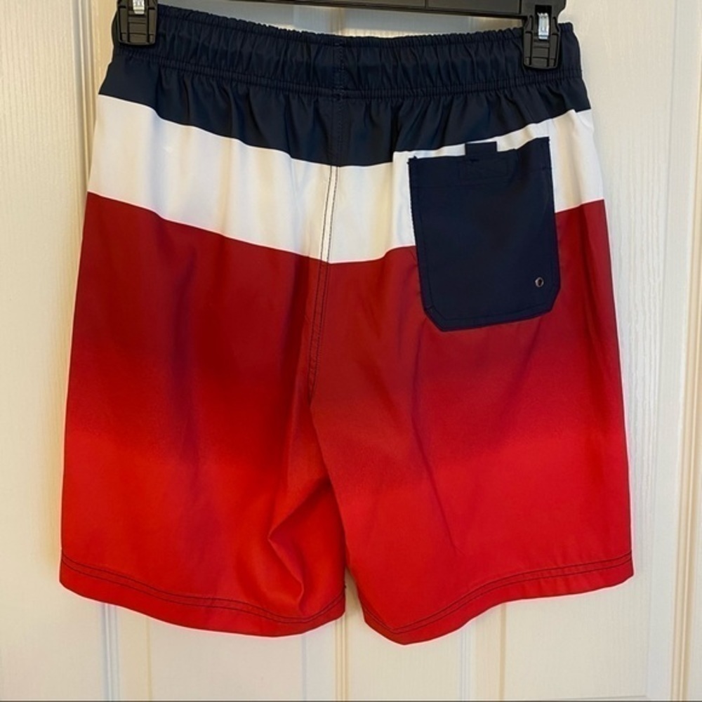Nautica Men's Colorblocked Quick-Dry 18" Board Shorts in Navy/White/Red Size S - Picture 6 of 7